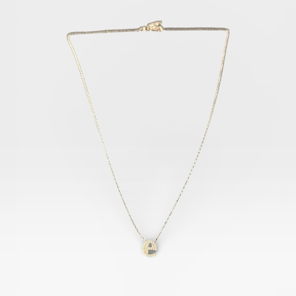 Silver and Diamond "e" necklace - Picture 2 of 7